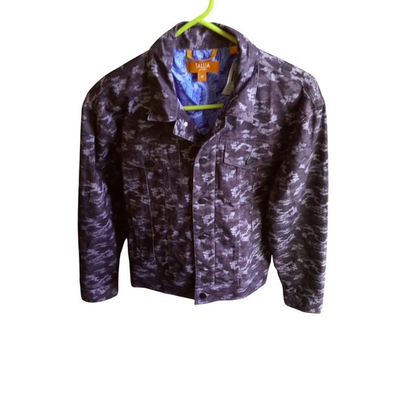 Tallia Sport Mens size M Paisley Lining Cotton Polyester Camo Trucker Jacket NWT - Picture 1 of 11